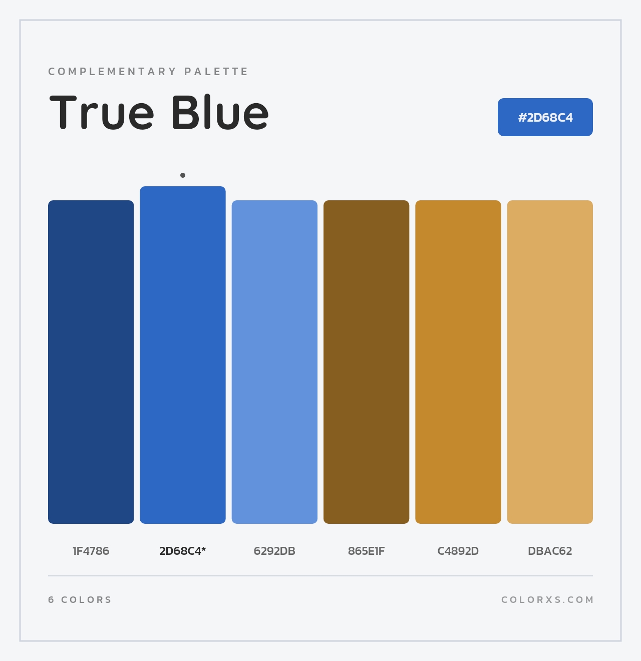 True Blue - Complementary Color Palette