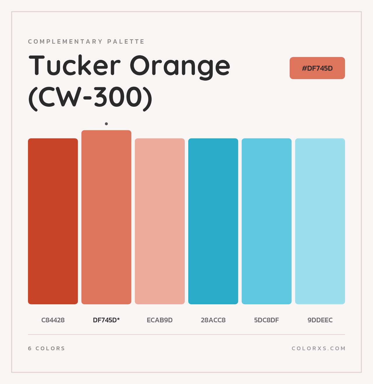 Tucker Orange (CW-300) - Complementary Color Palette