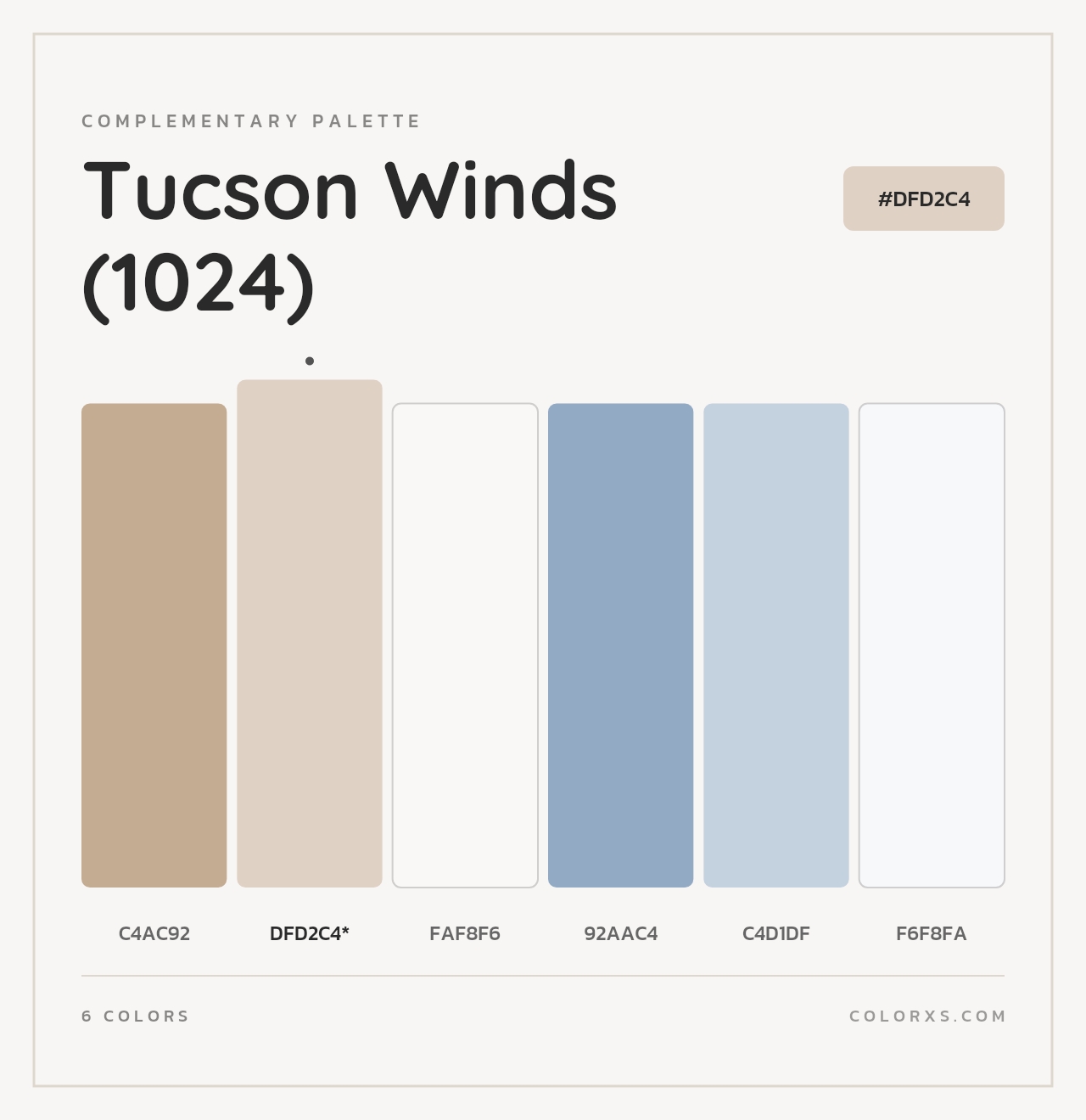 Tucson Winds (1024) - Complementary Color Palette