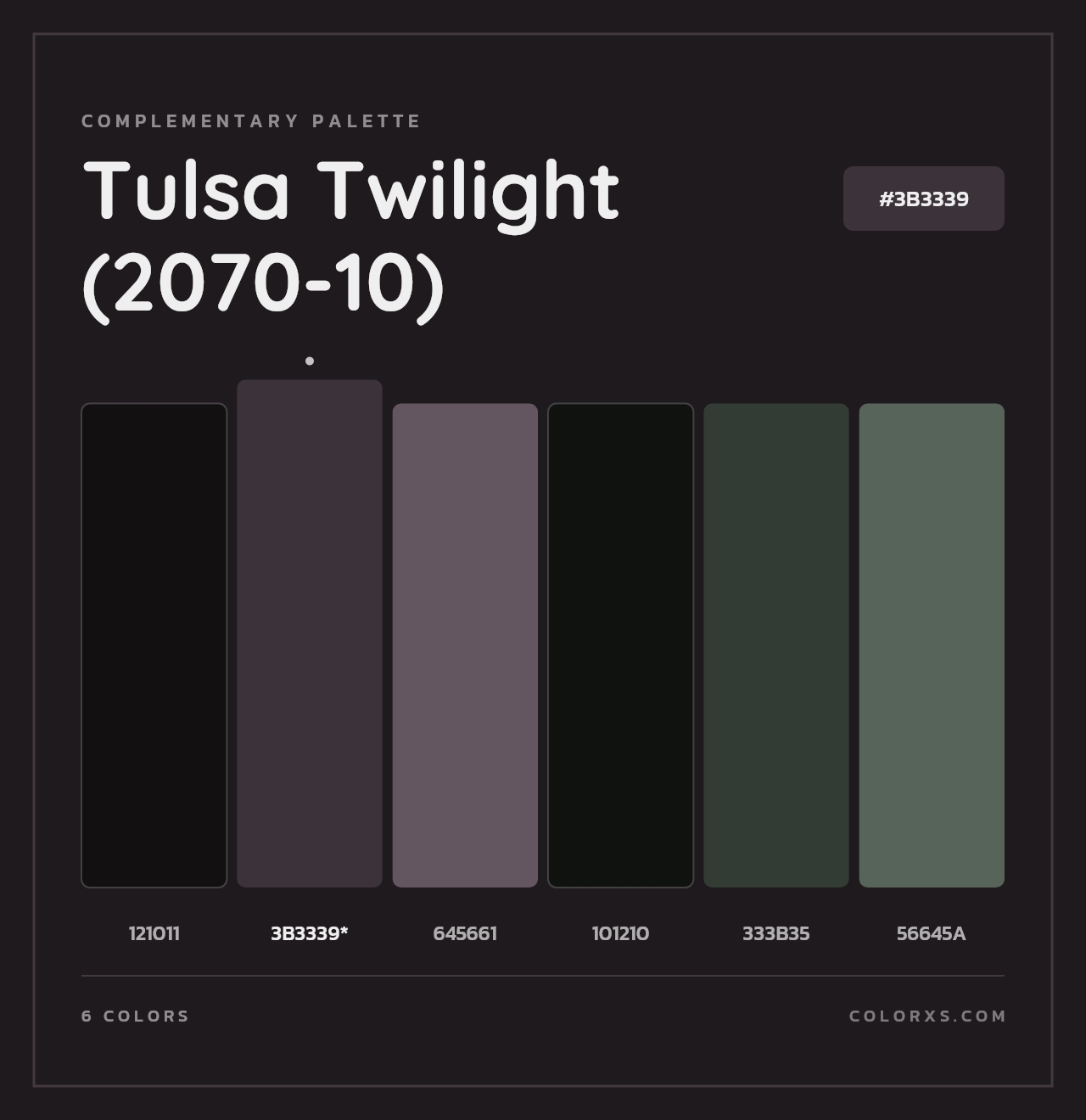 Tulsa Twilight (2070-10) - Complementary Color Palette