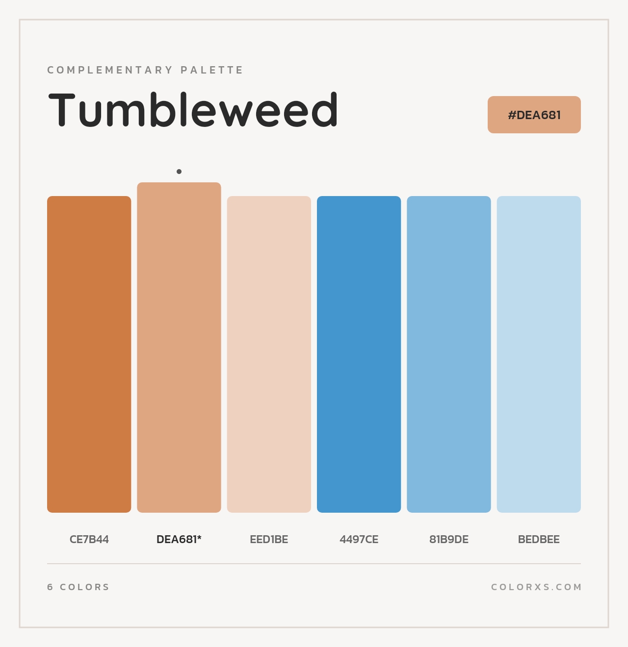 Tumbleweed - Complementary Color Palette