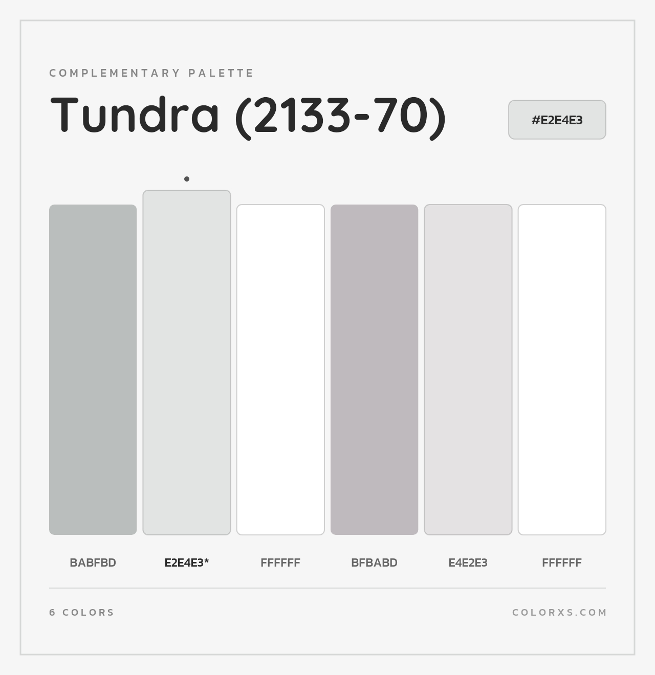 Tundra (2133-70) - Complementary Color Palette