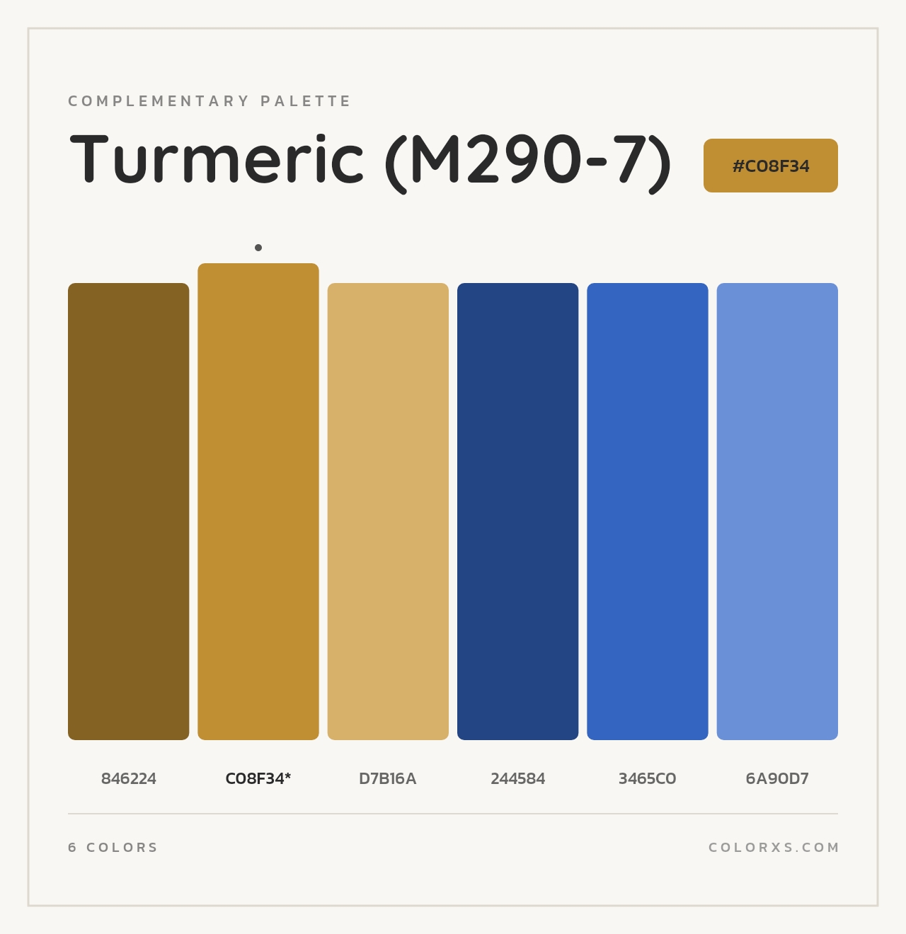 Turmeric (M290-7) - Complementary Color Palette