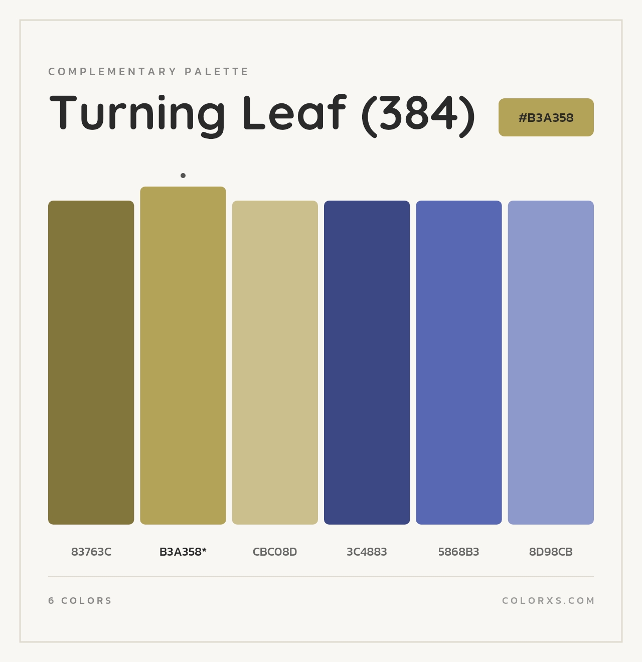 Turning Leaf (384) - Complementary Color Palette
