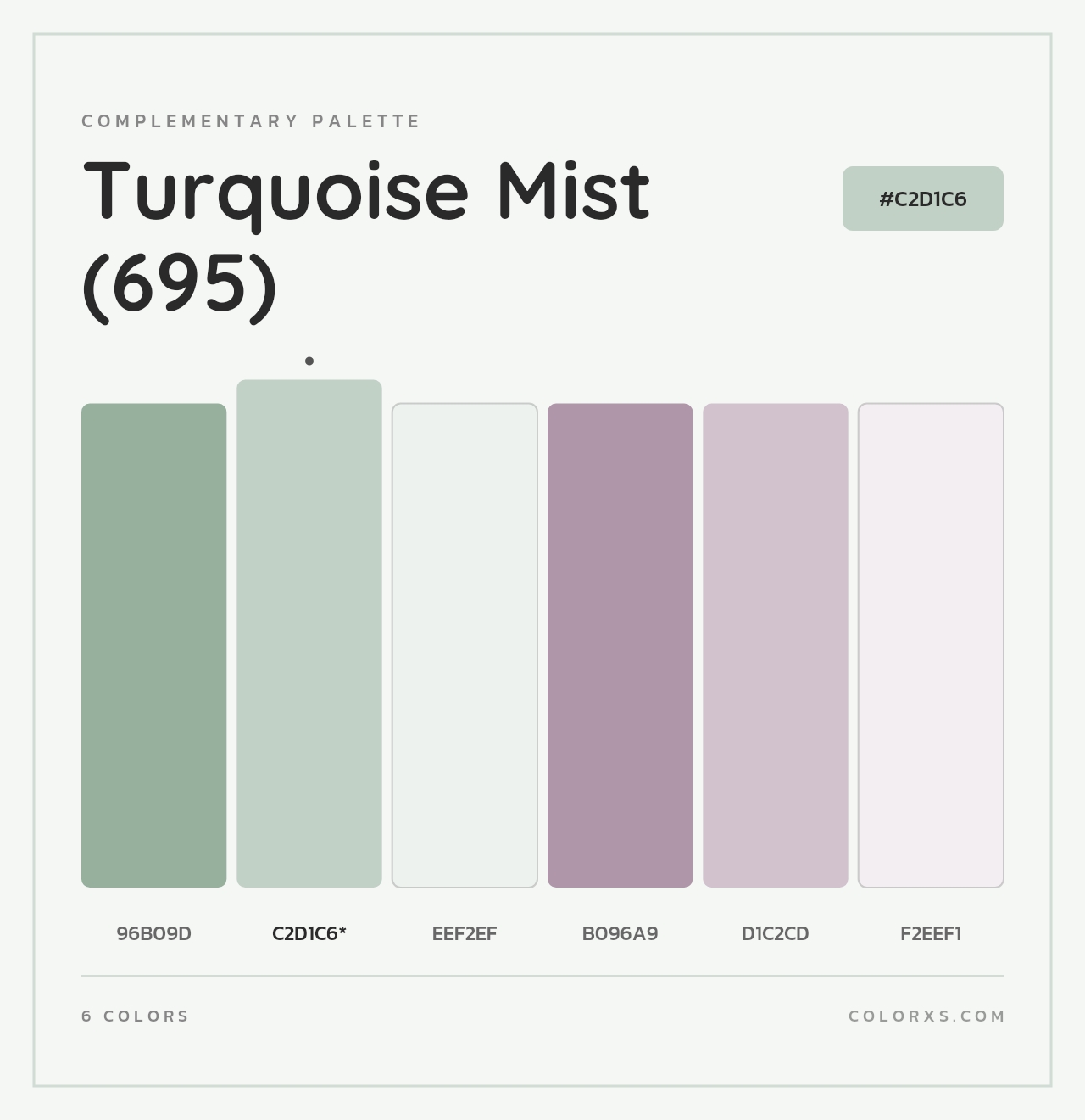 Turquoise Mist (695) - Complementary Color Palette