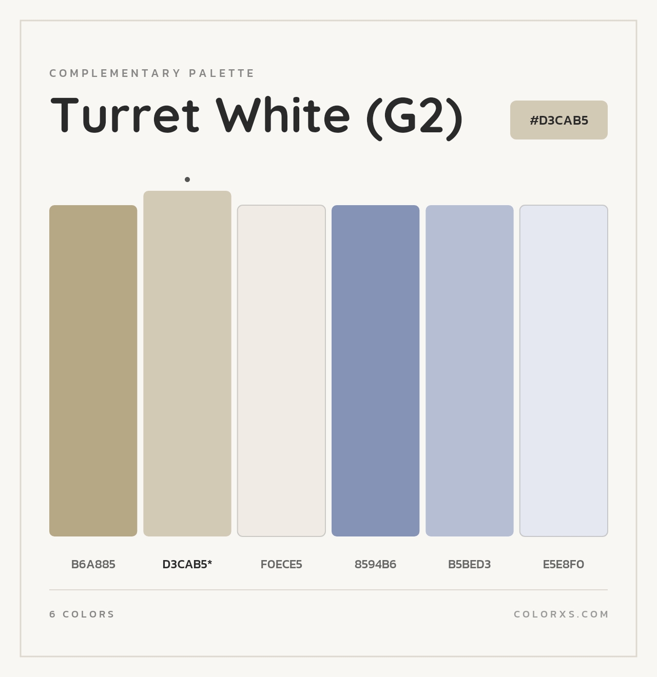 Turret White (G2) - Complementary Color Palette