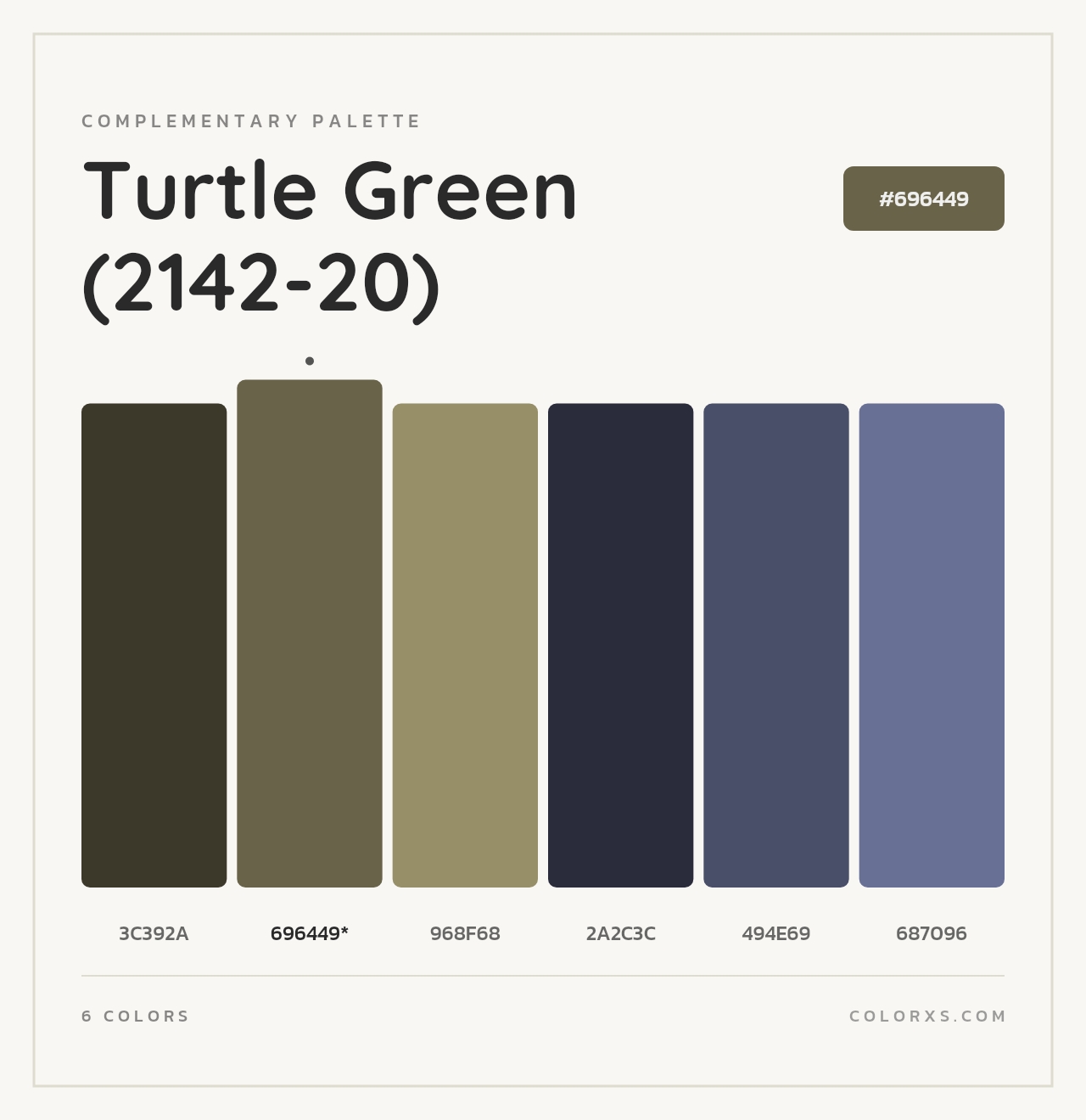 Turtle Green (2142-20) - Complementary Color Palette