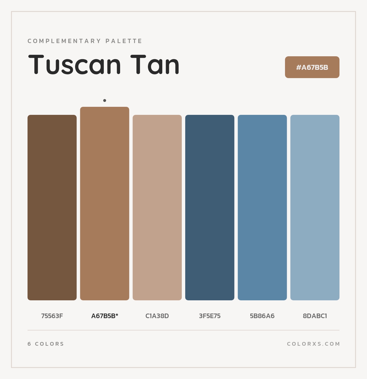Tuscan Tan - Complementary Color Palette