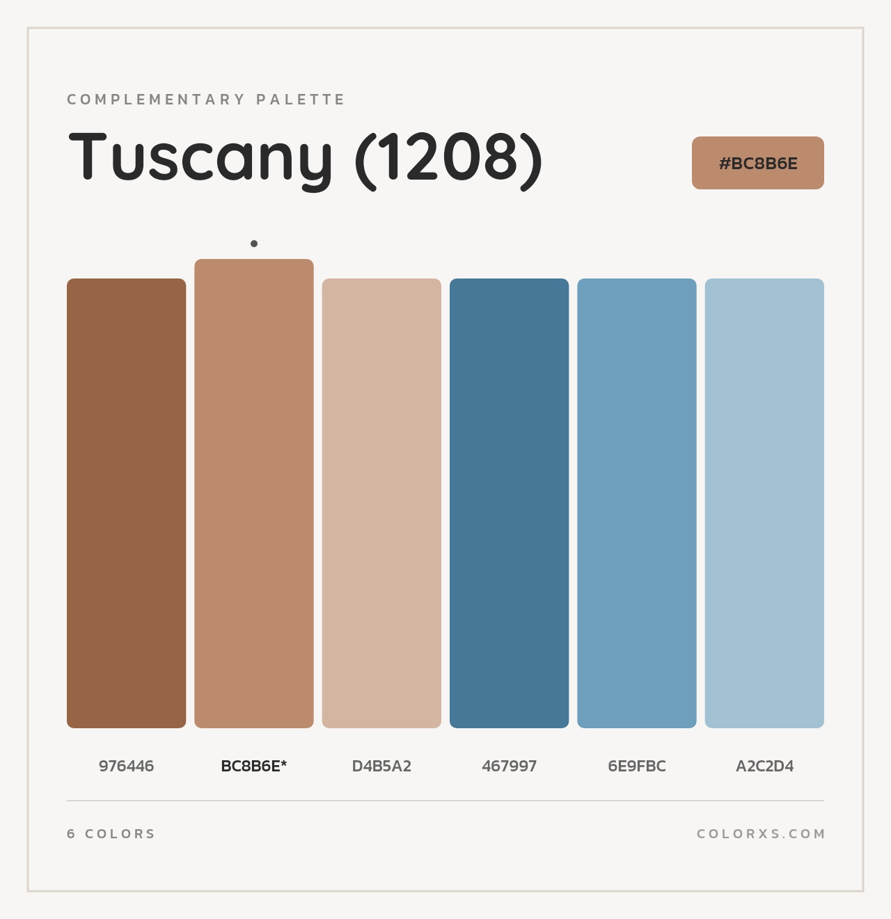 Tuscany (1208) - Complementary Color Palette