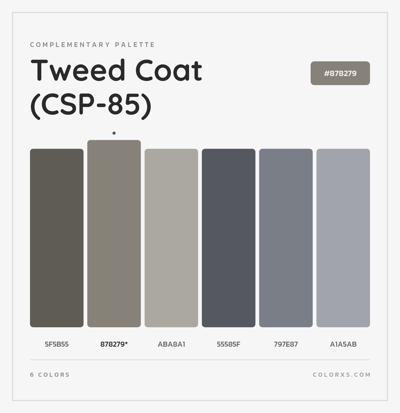 Tweed Coat (CSP-85) - Complementary Color Palette