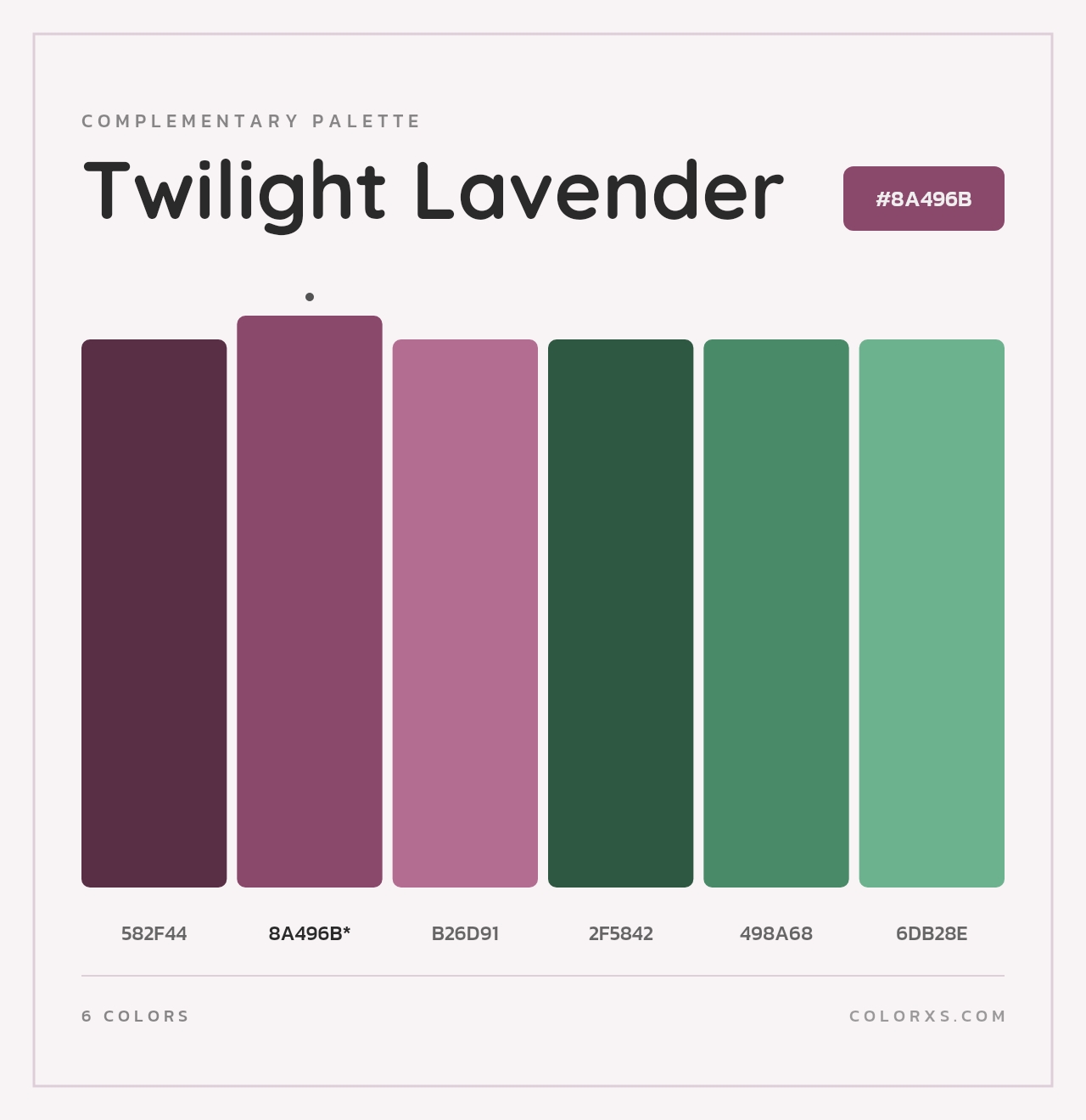 Twilight Lavender - Complementary Color Palette