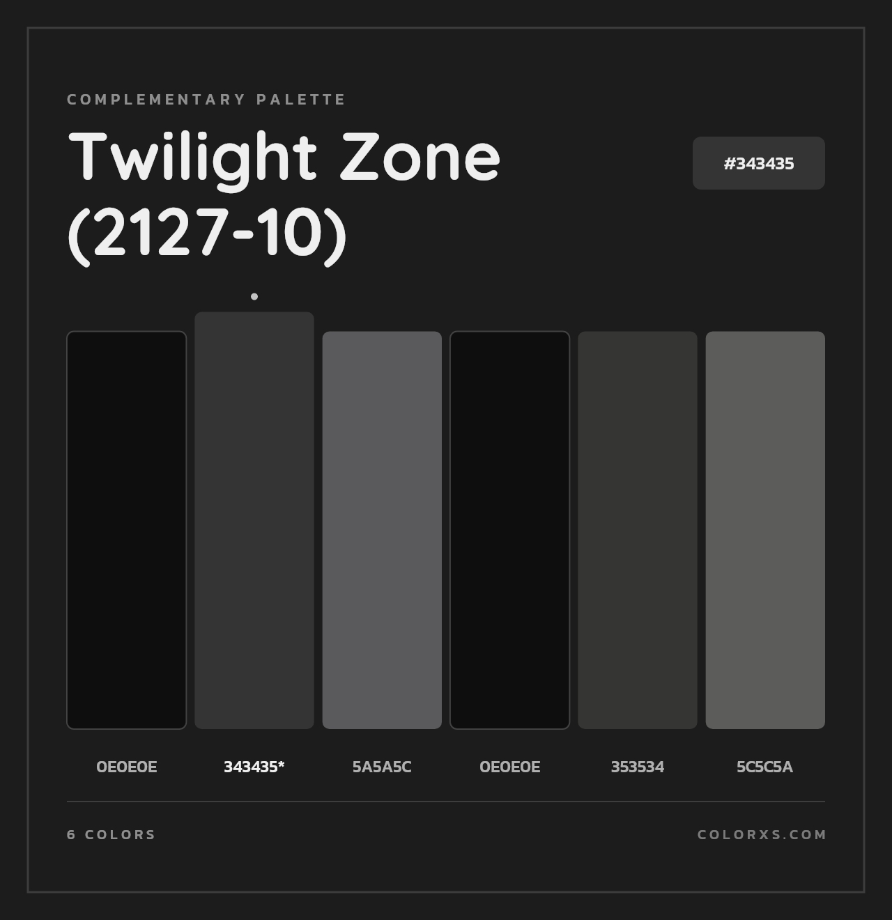 Twilight Zone (2127-10) - Complementary Color Palette