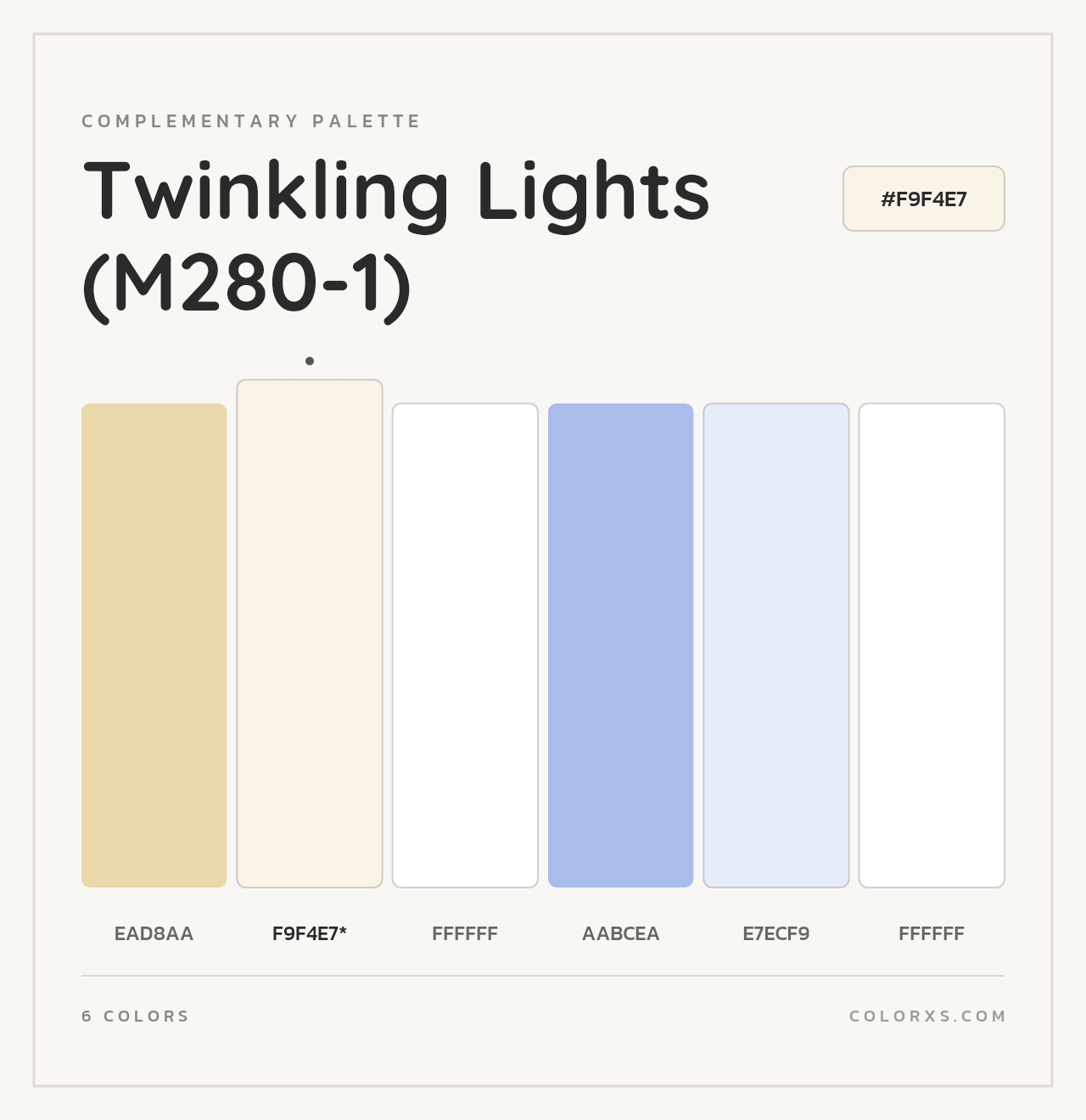 Twinkling Lights (M280-1) - Complementary Color Palette