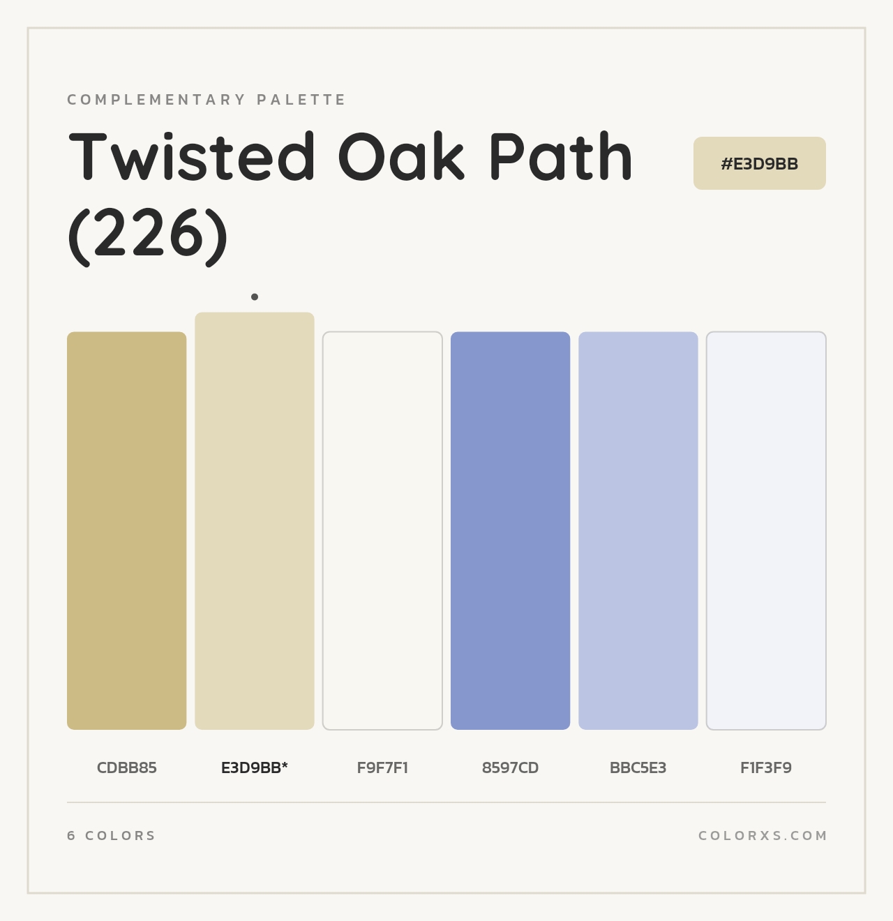 Twisted Oak Path (226) - Complementary Color Palette