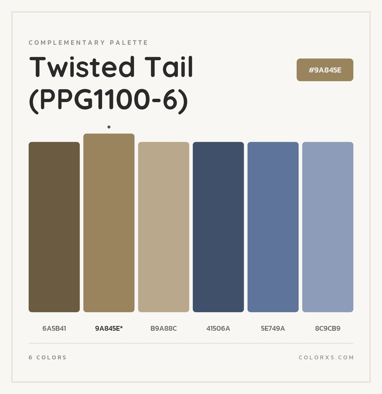 Twisted Tail (PPG1100-6) - Complementary Color Palette