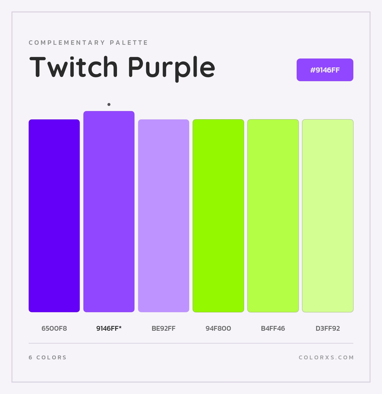 Twitch Purple - Complementary Color Palette