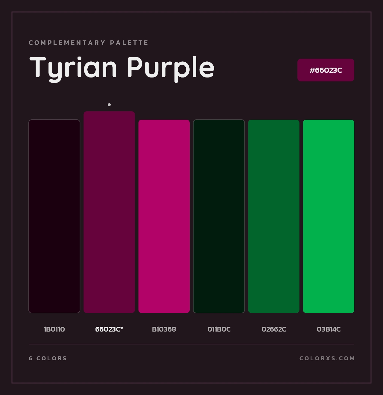 Tyrian Purple - Complementary Color Palette