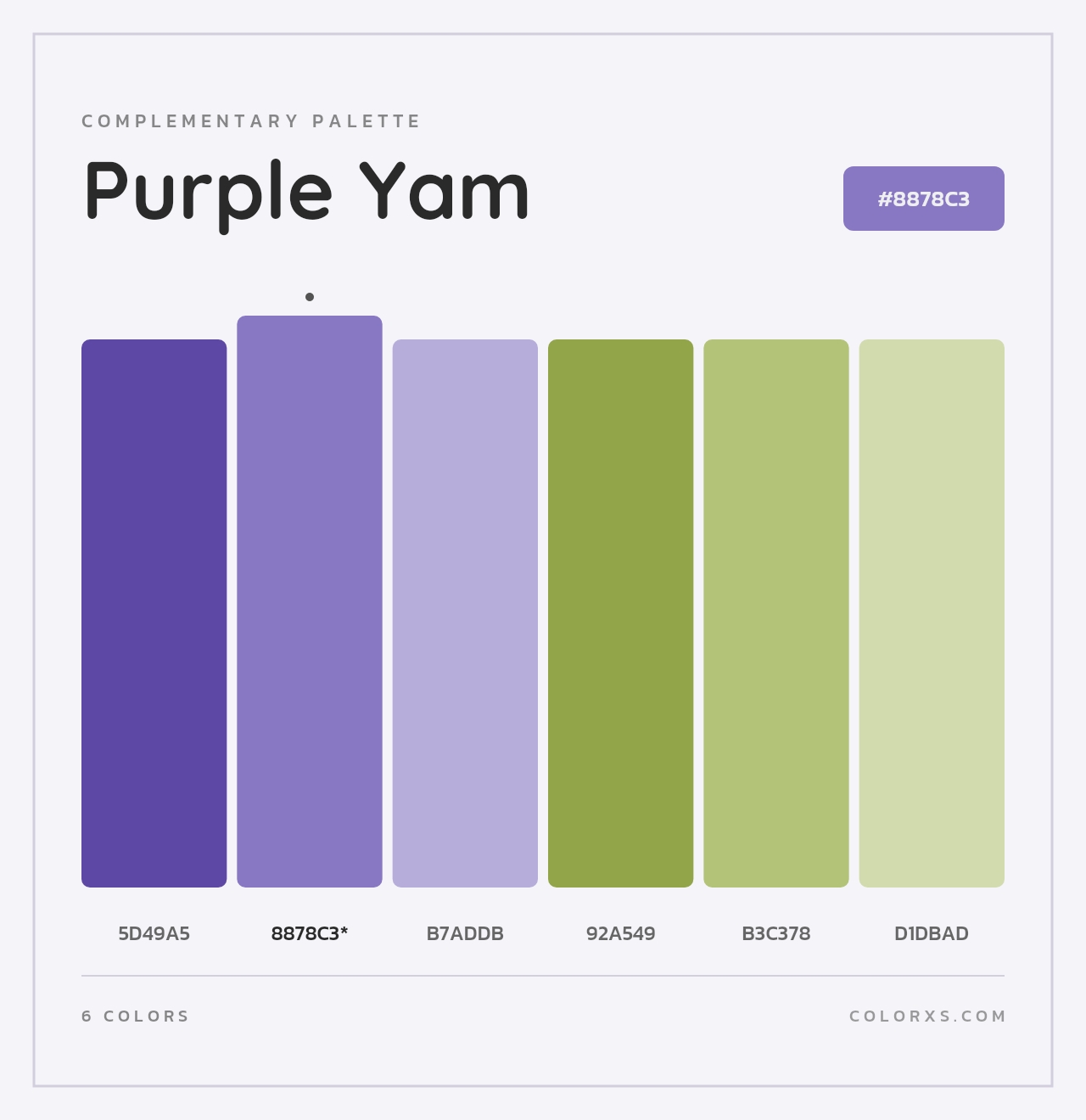 Purple Yam - Complementary Color Palette