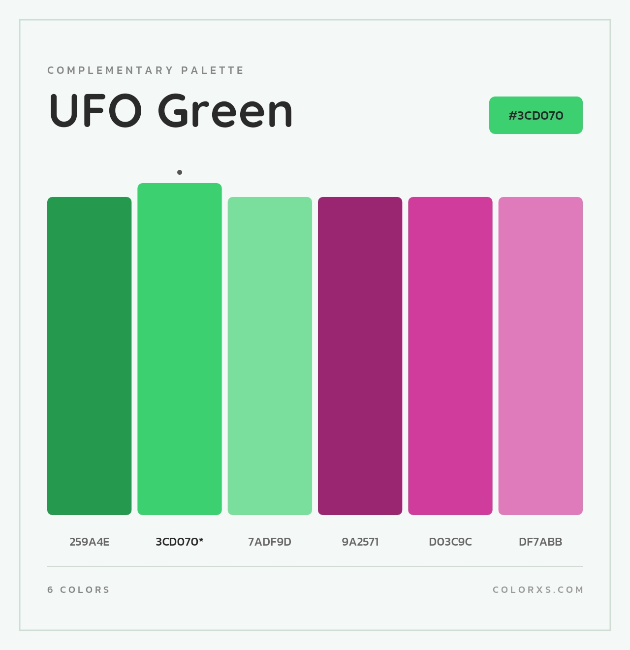 UFO Green - Complementary Color Palette