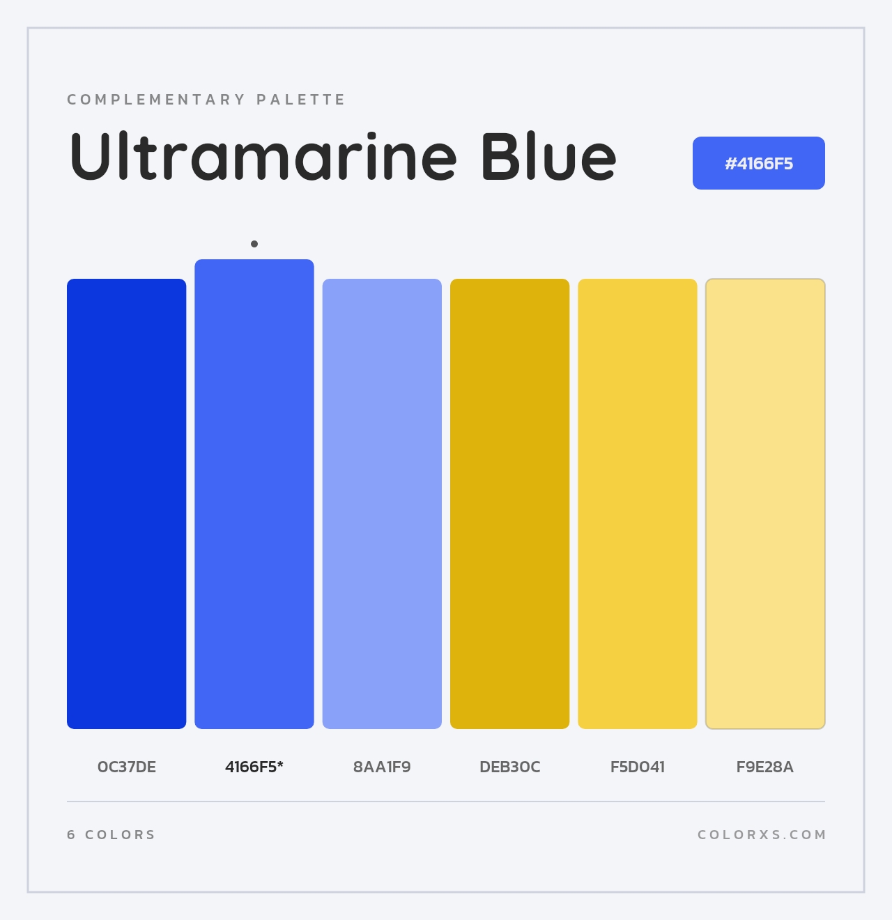 Ultramarine Blue - Complementary Color Palette