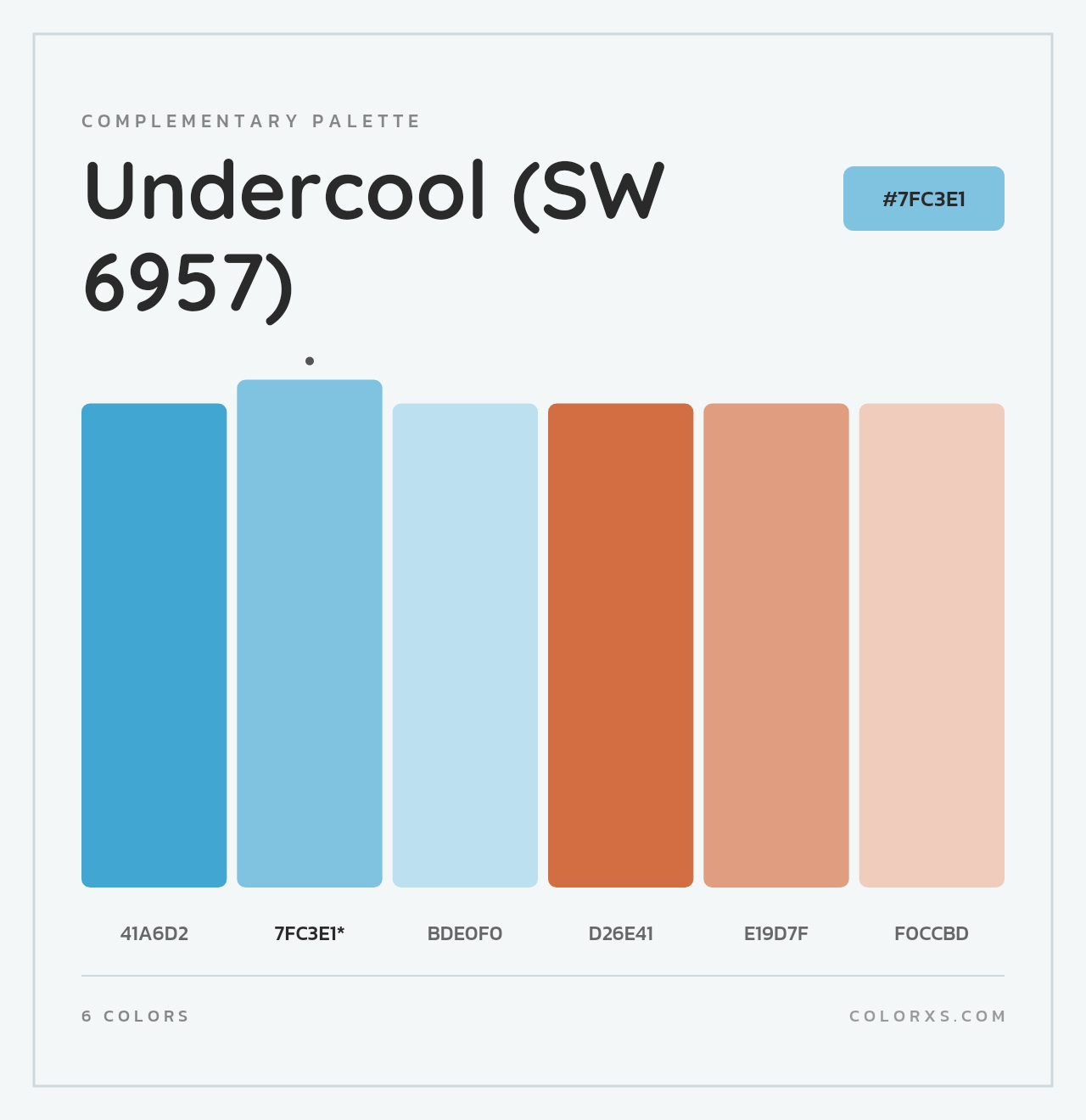 Undercool (SW 6957) - Complementary Color Palette