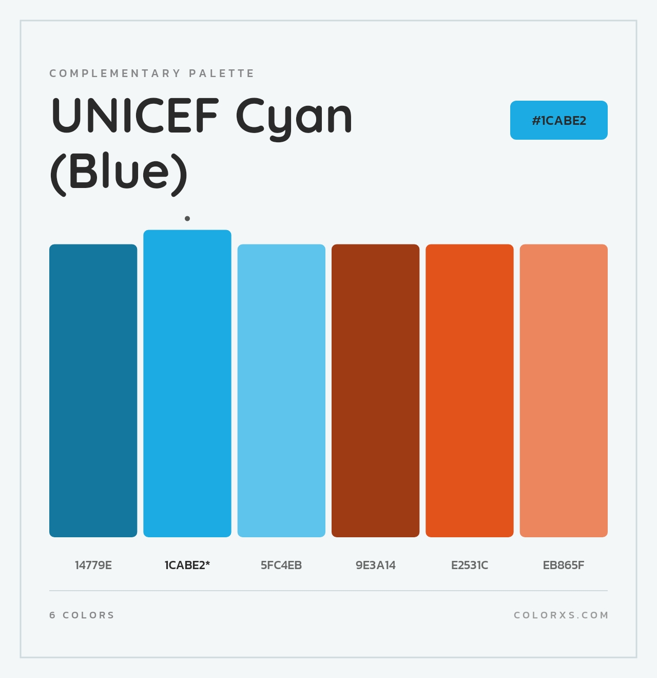 UNICEF Cyan (Blue) - Complementary Color Palette