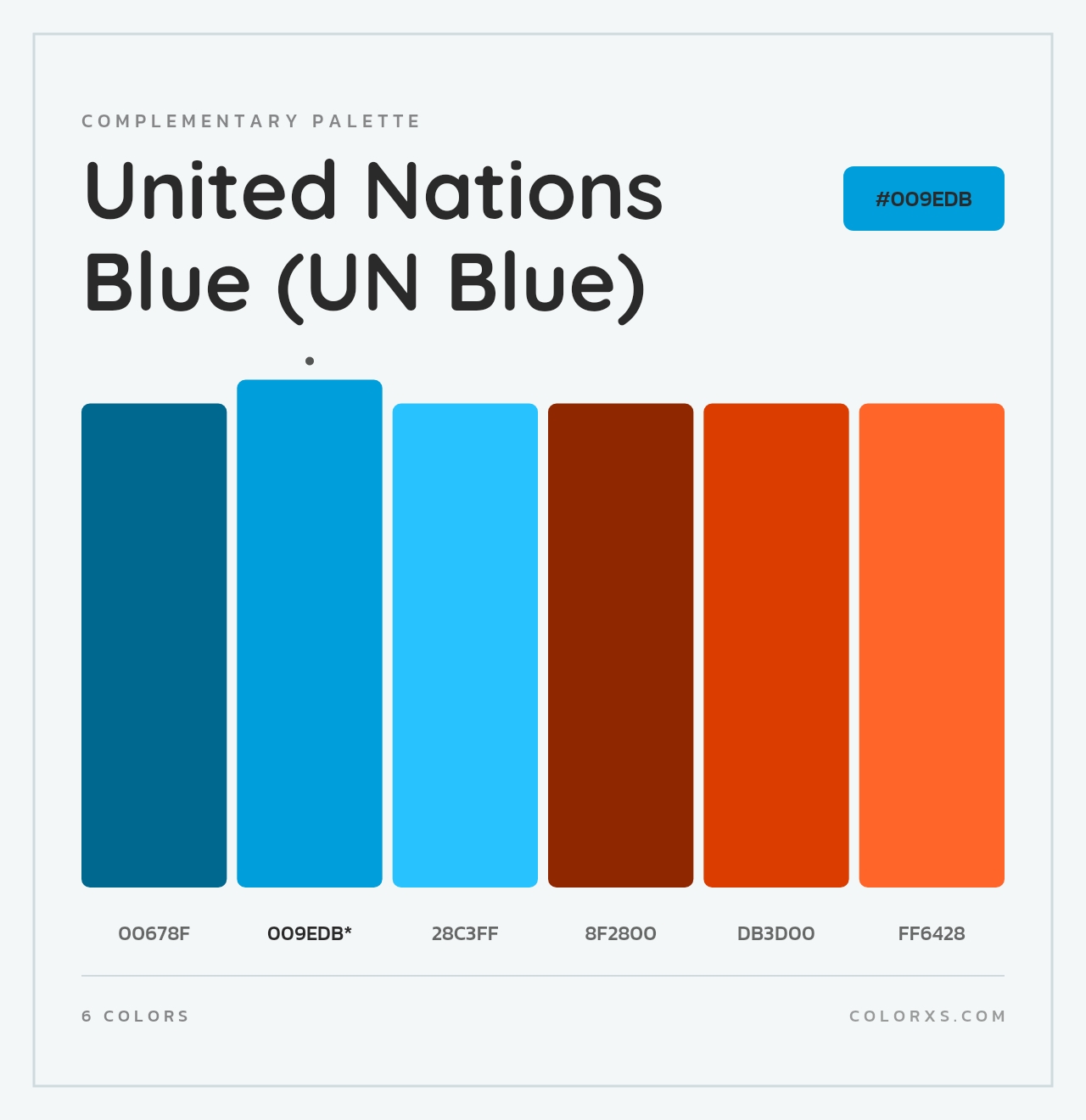 United Nations Blue (UN Blue) - Complementary Color Palette