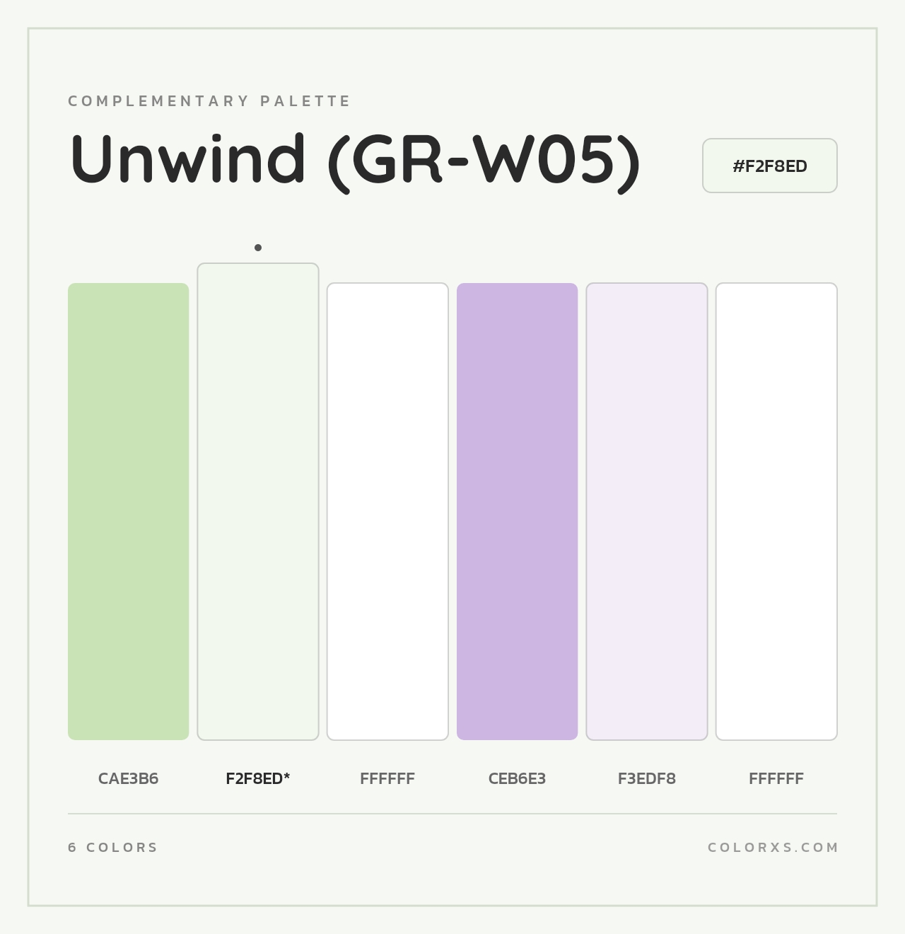Unwind (GR-W05) - Complementary Color Palette