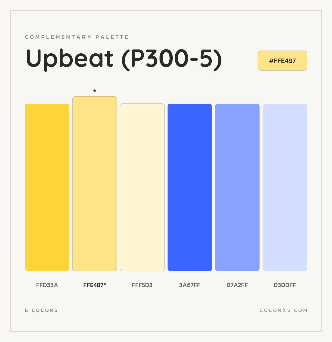 Upbeat (P300-5) - Complementary Color Palette