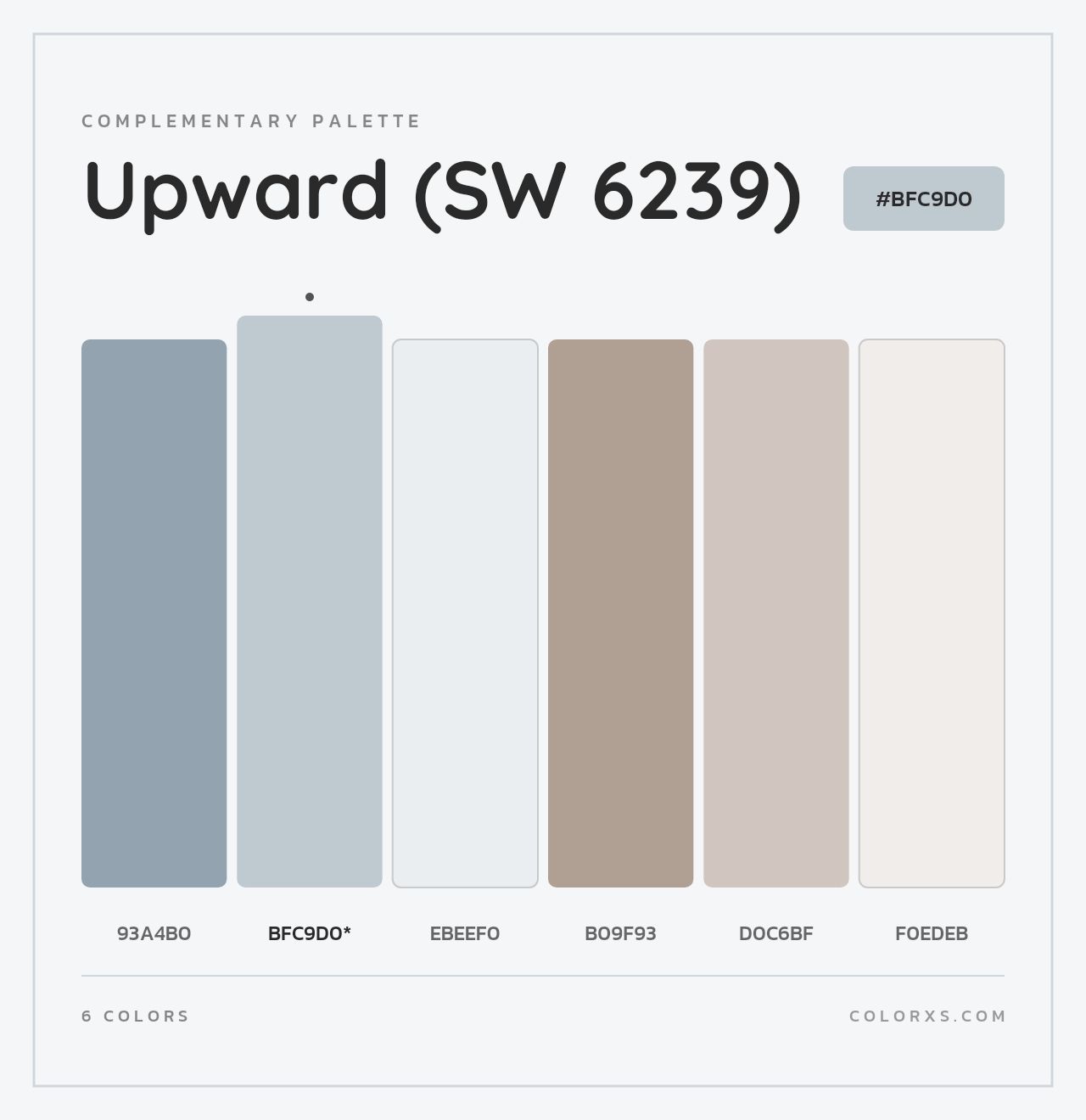 Upward (SW 6239) - Complementary Color Palette