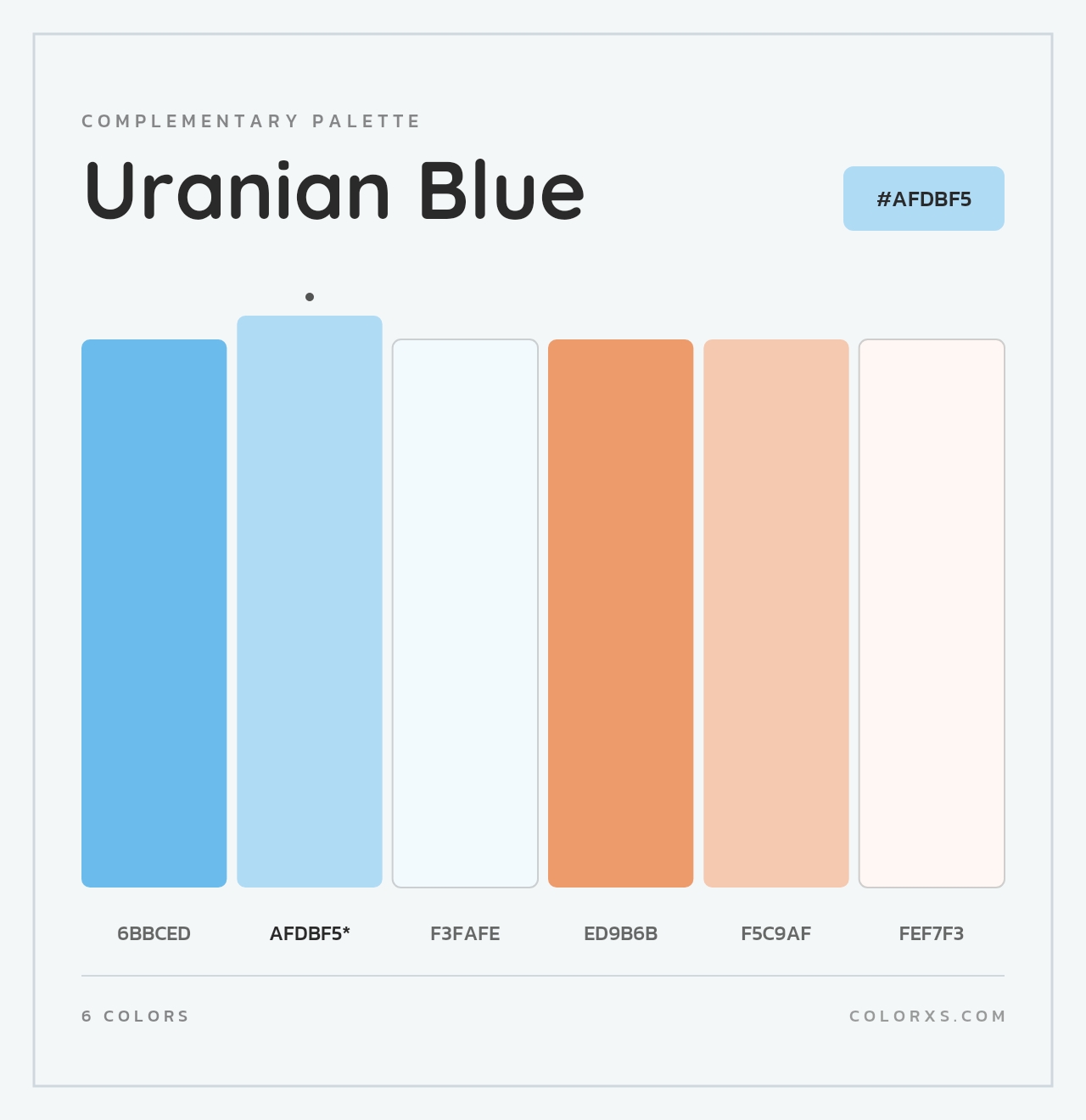 Uranian Blue - Complementary Color Palette