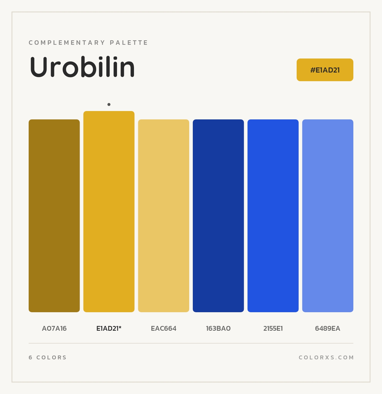 Urobilin - Complementary Color Palette