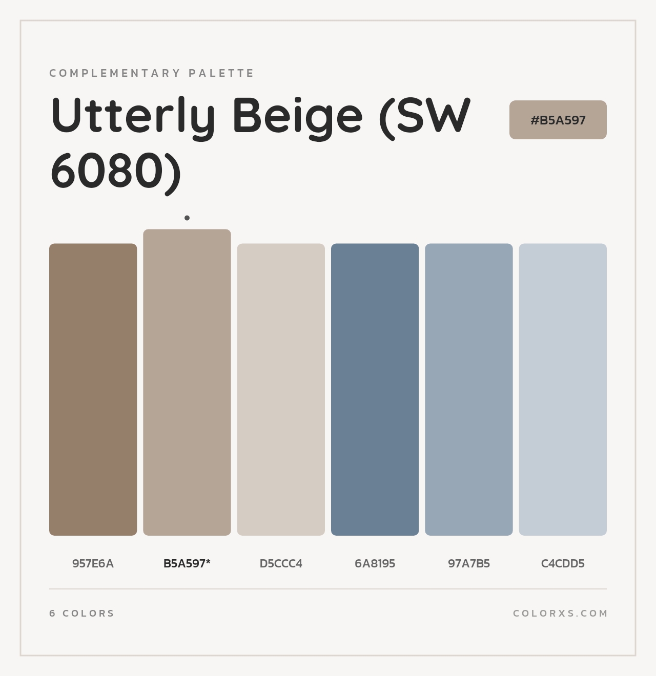 Utterly Beige (SW 6080) - Complementary Color Palette