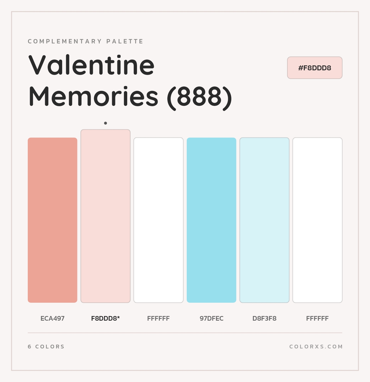 Valentine Memories (888) - Complementary Color Palette