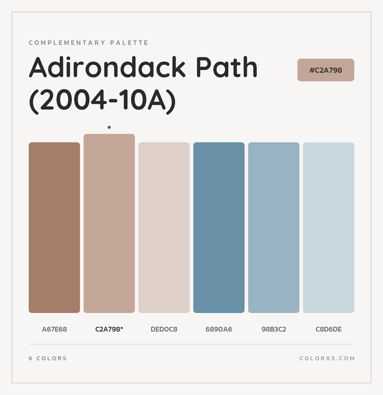 Adirondack Path (2004-10A) - Complementary Color Palette