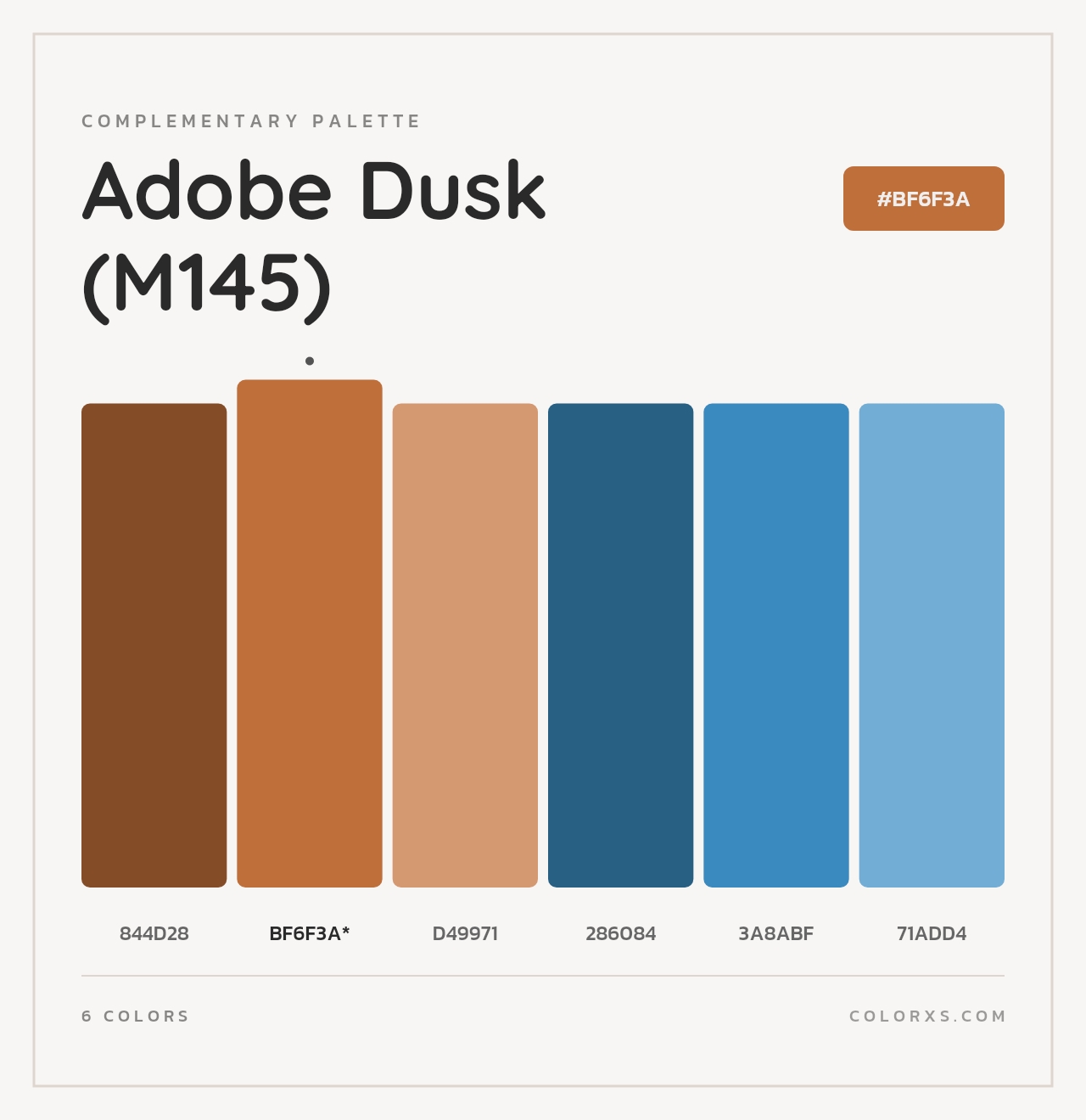 Adobe Dusk (M145) - Complementary Color Palette
