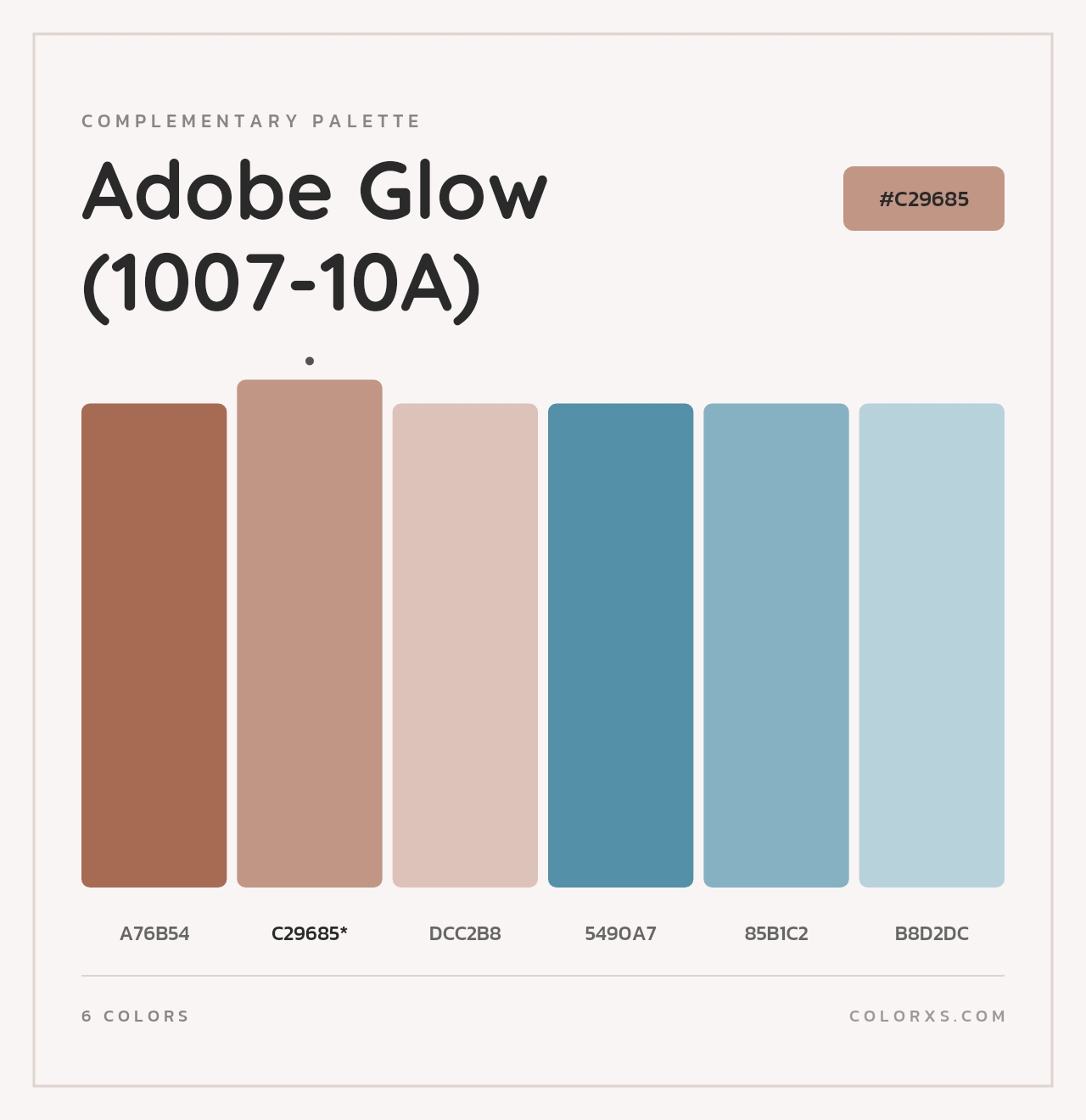 Adobe Glow (1007-10A) - Complementary Color Palette