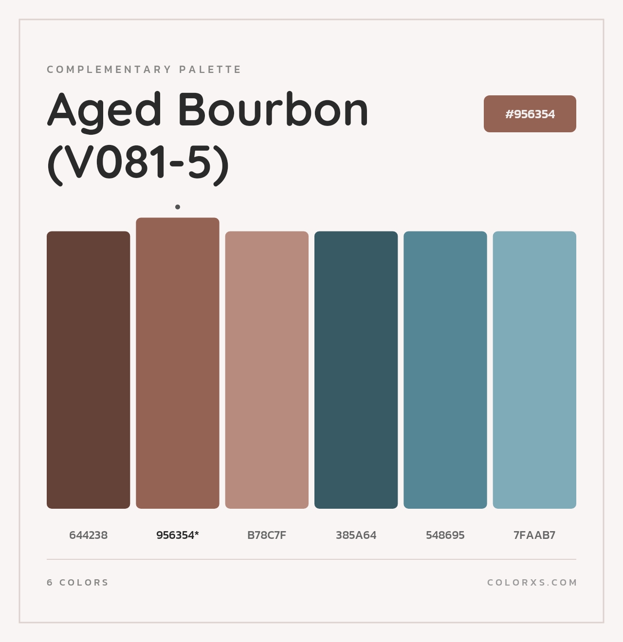 Aged Bourbon (V081-5) - Complementary Color Palette