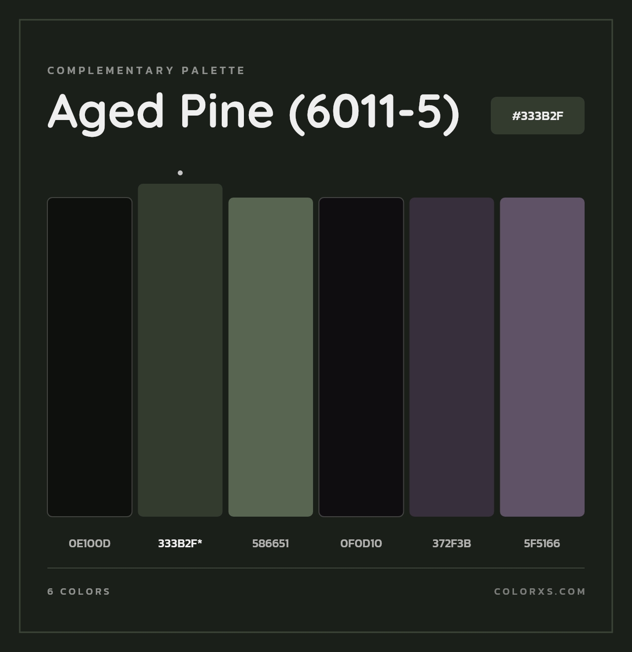 Aged Pine (6011-5) - Complementary Color Palette