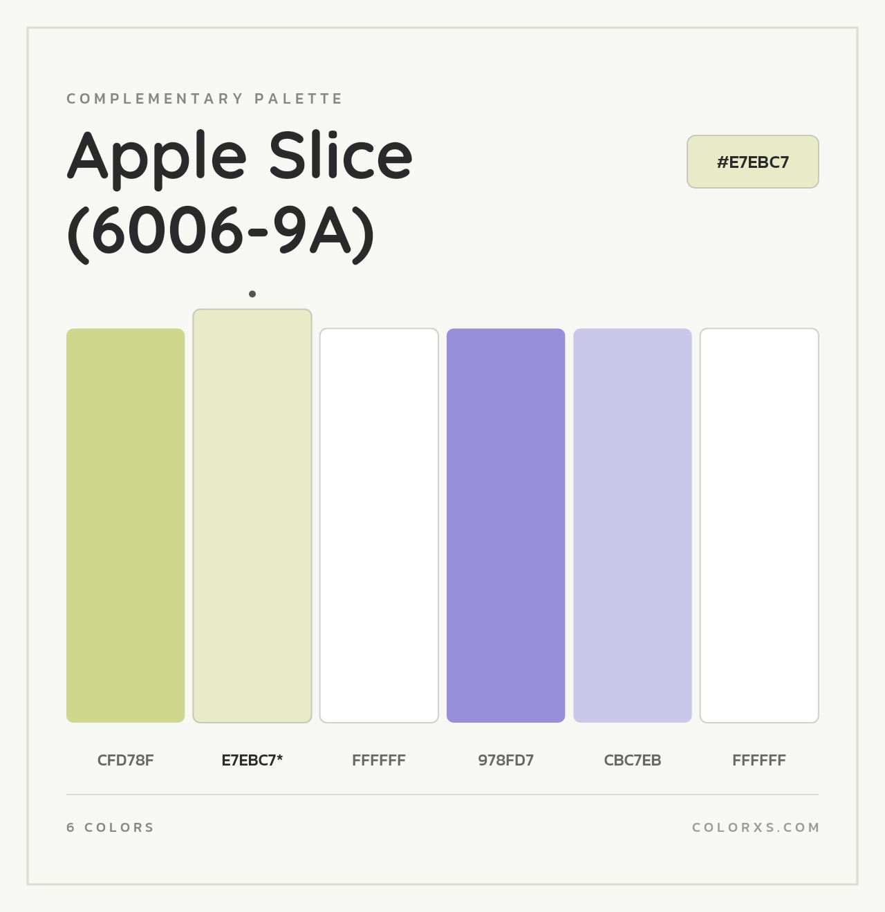 Apple Slice (6006-9A) - Complementary Color Palette