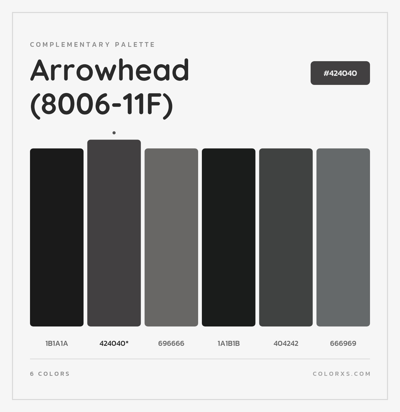 Arrowhead (8006-11F) - Complementary Color Palette