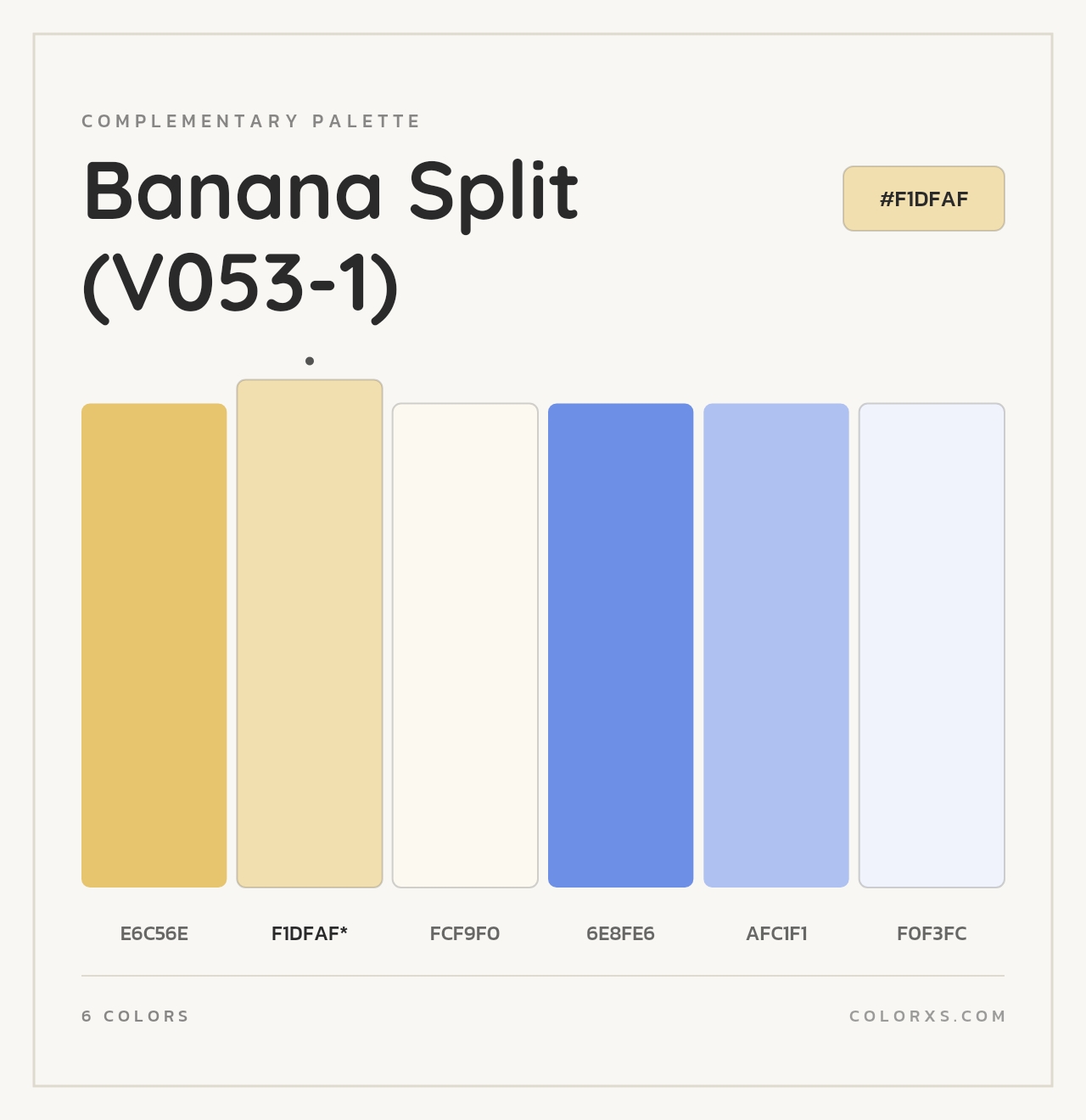 Banana Split (V053-1) - Complementary Color Palette