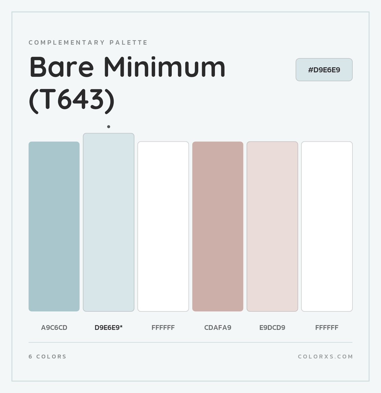 Bare Minimum (T643) - Complementary Color Palette