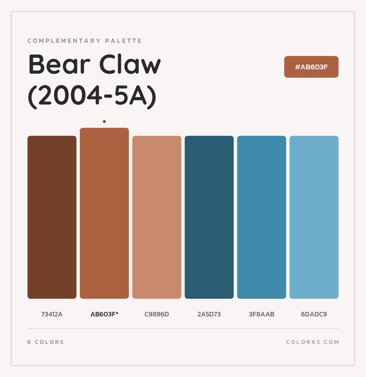 Bear Claw (2004-5A) - Complementary Color Palette