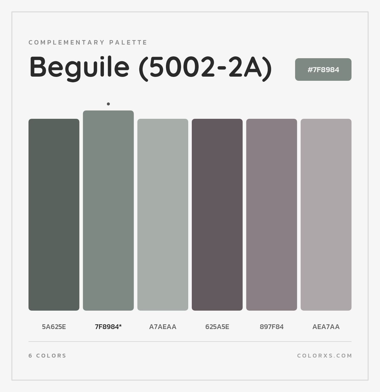 Beguile (5002-2A) - Complementary Color Palette