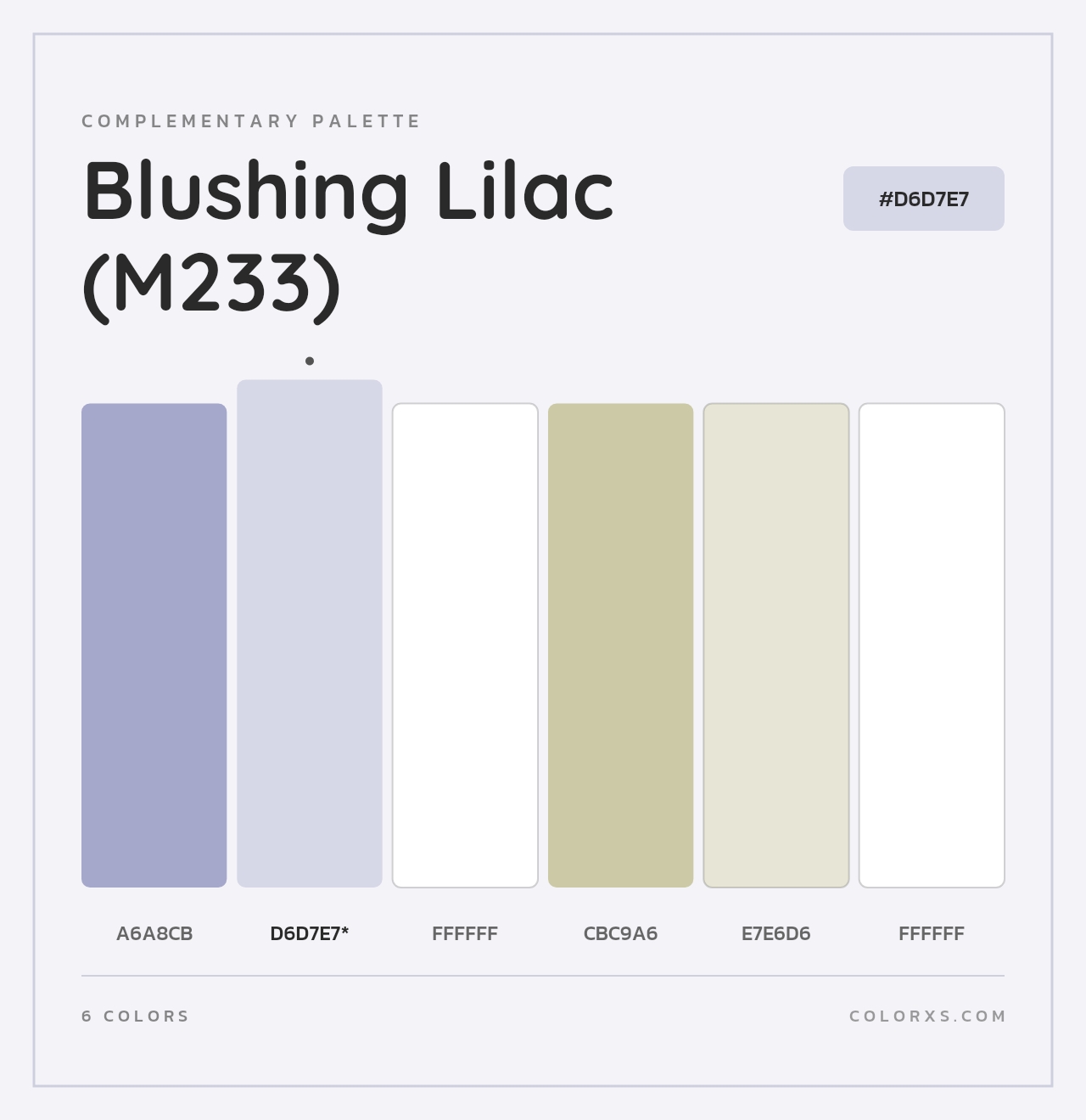Blushing Lilac (M233) - Complementary Color Palette