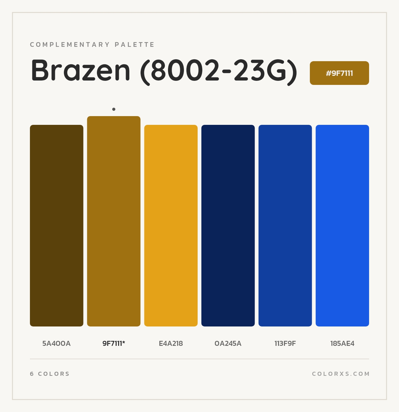 Brazen (8002-23G) - Complementary Color Palette