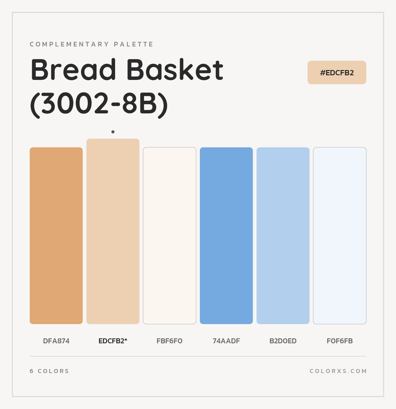 Bread Basket (3002-8B) - Complementary Color Palette
