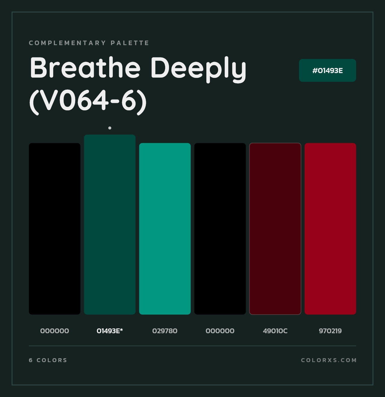 Breathe Deeply (V064-6) - Complementary Color Palette