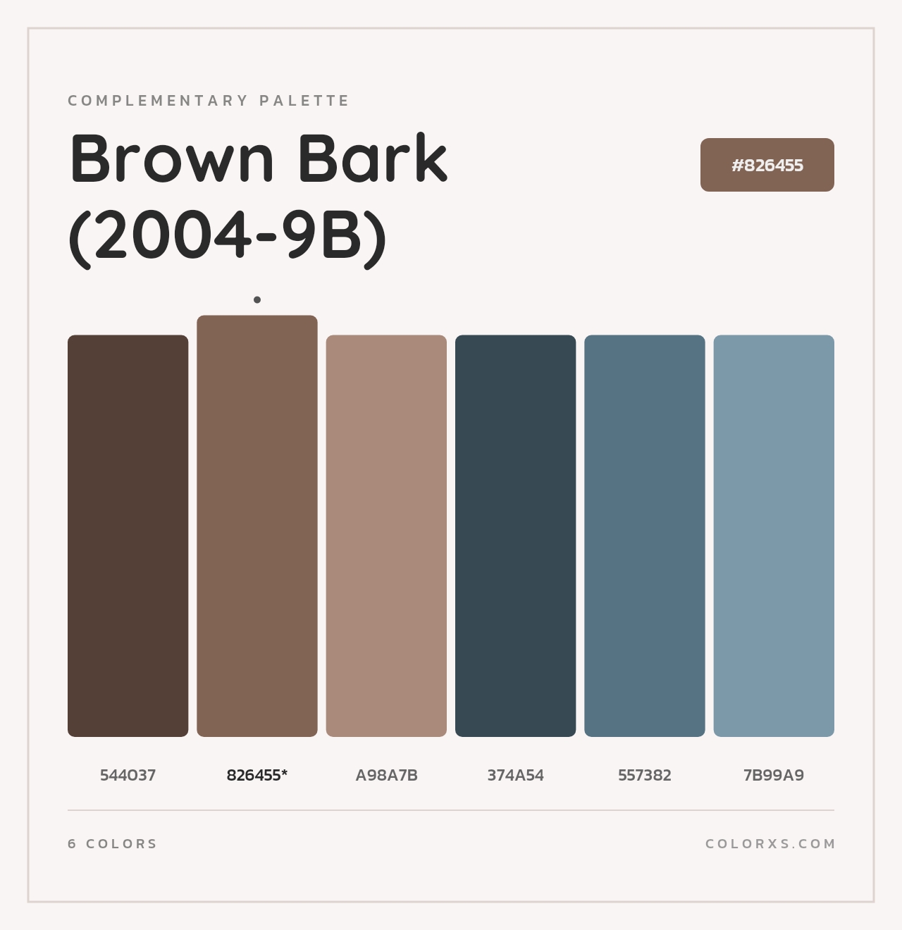 Brown Bark (2004-9B) - Complementary Color Palette